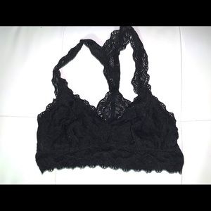black racer back bralete